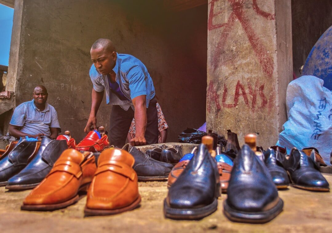workers drying shoes which applied sustainable water-based adhesives