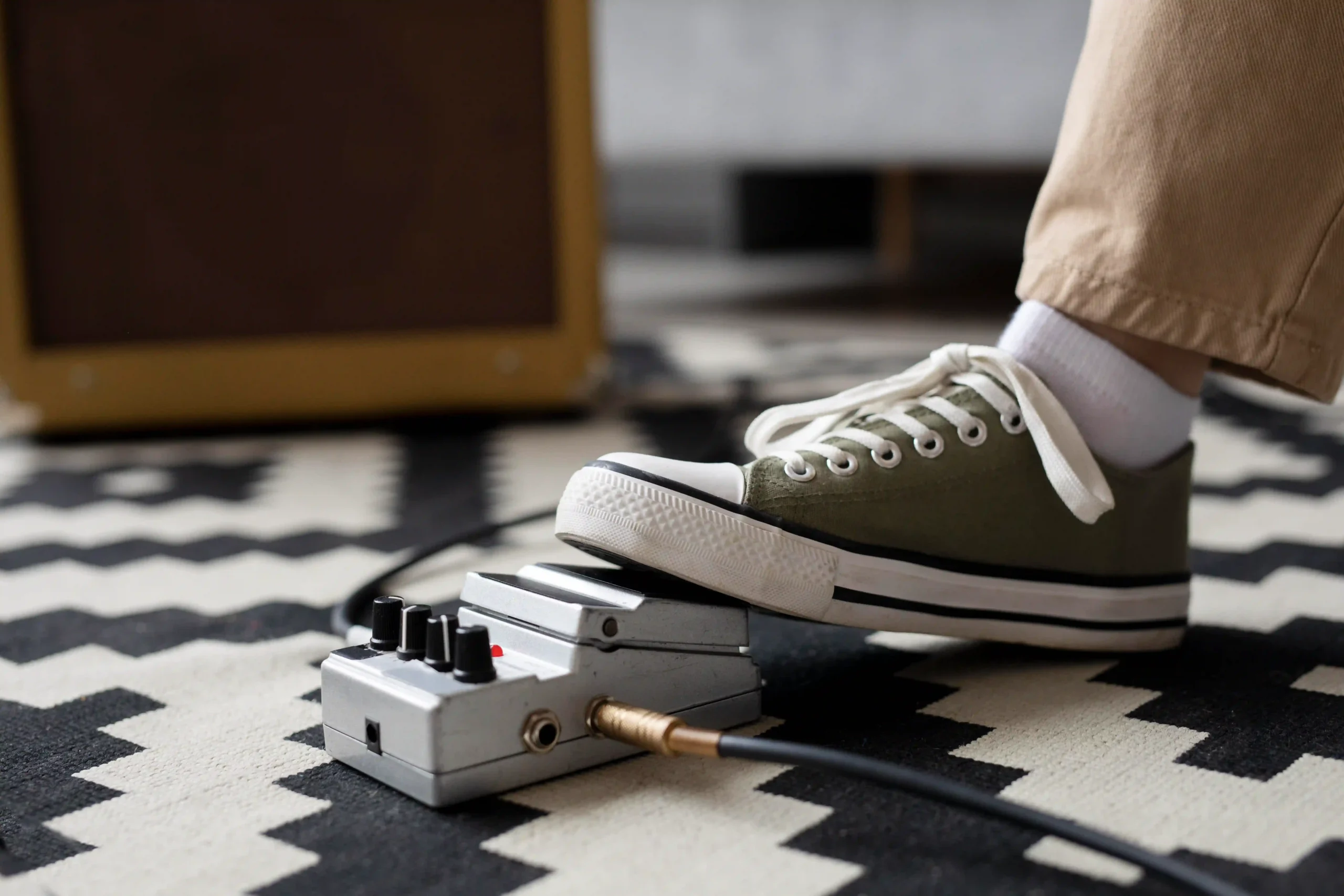 close up foot pedal
