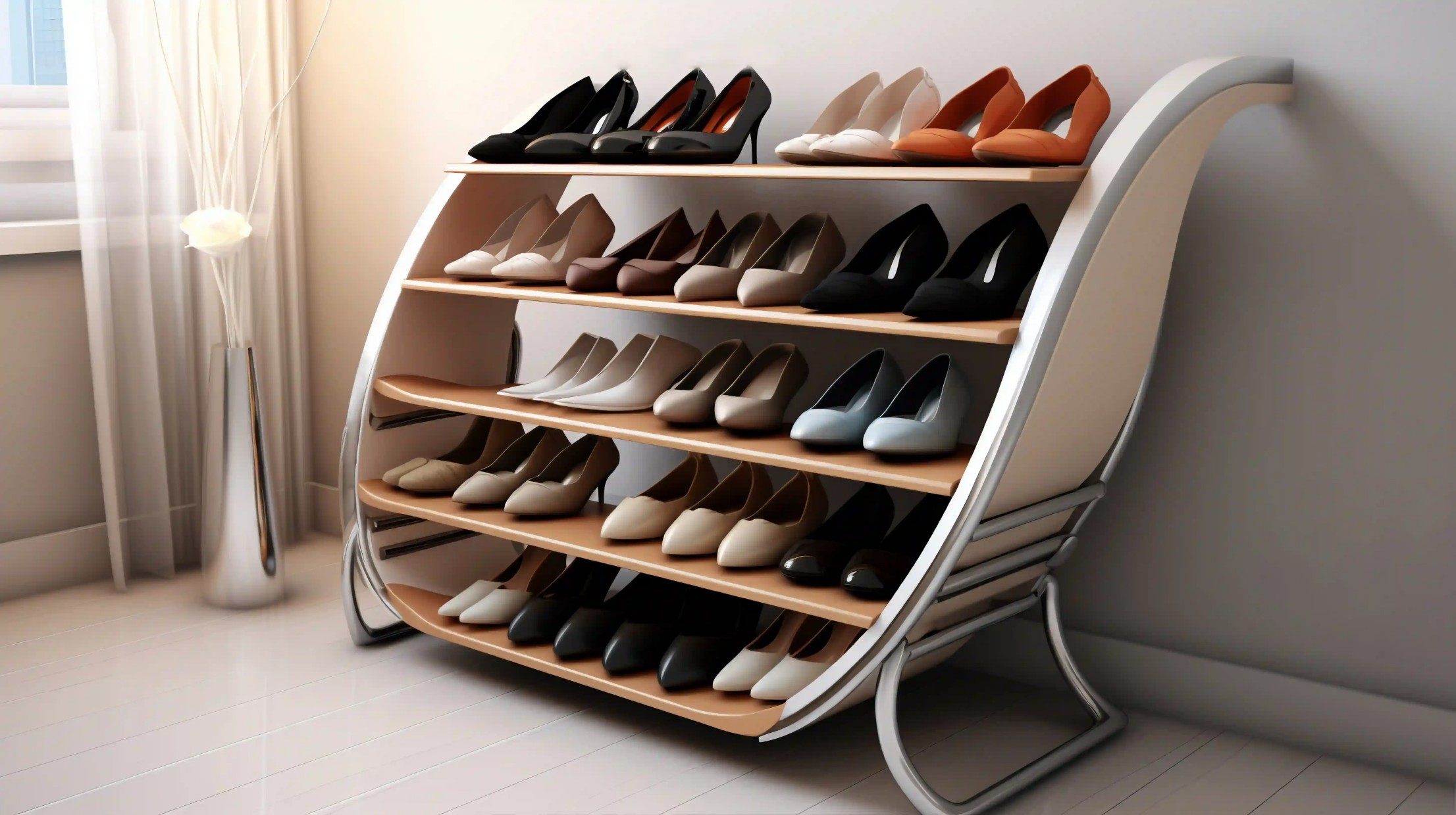 shoe-rack-indoors-still-life